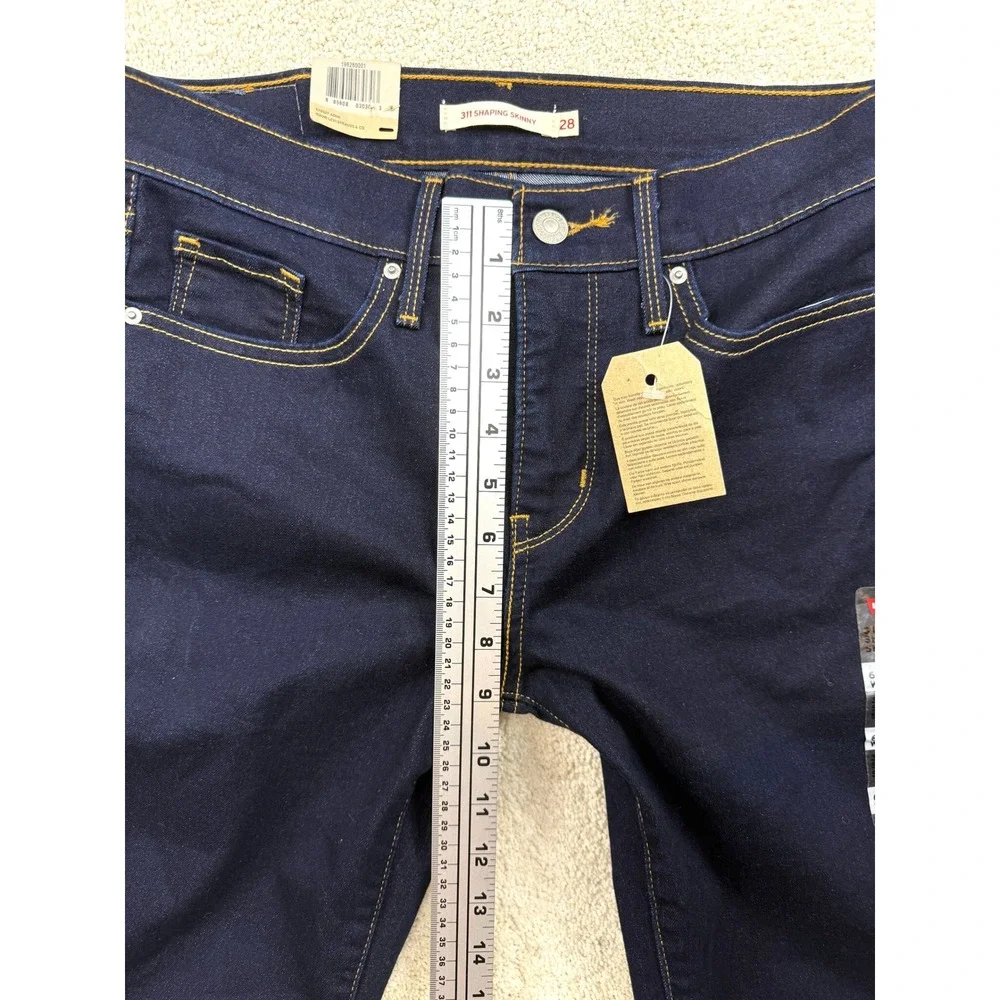 Women's LEVI'S 311 Shaping Skinny 6L (28x32) Jeans Dark Wash Mid Rise #1668